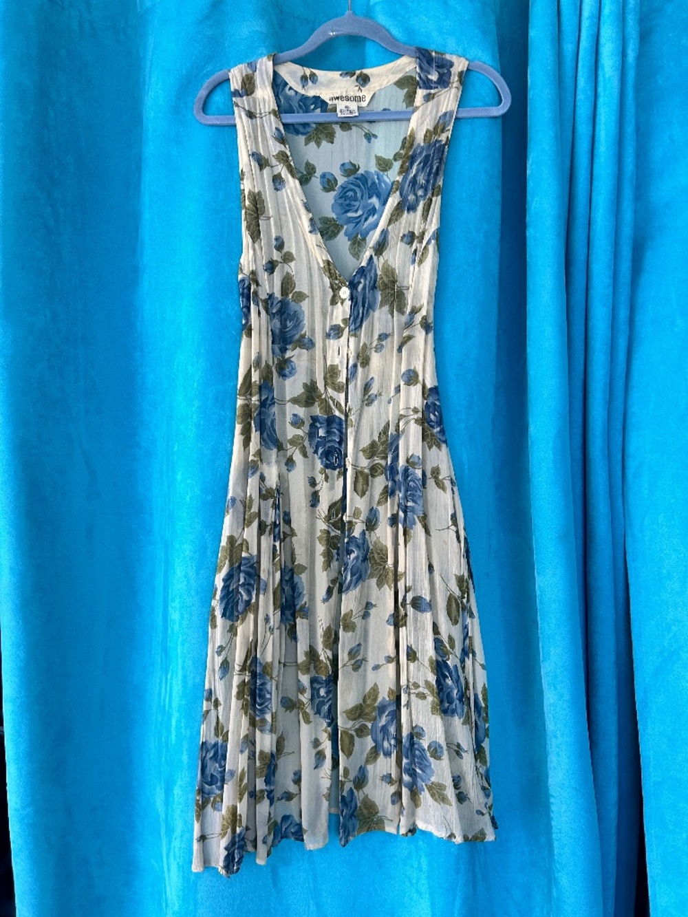 Blue roses dress- M